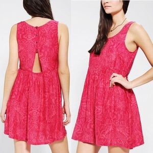 Ecoté Pink Open Back Dress